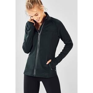 Fabletics Kimmy Performance Jacket In Everglade Size Medium Full Zip Work Out B
